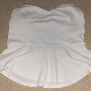 Strapless White Top